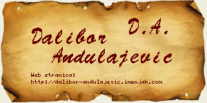 Dalibor Andulajević vizit kartica